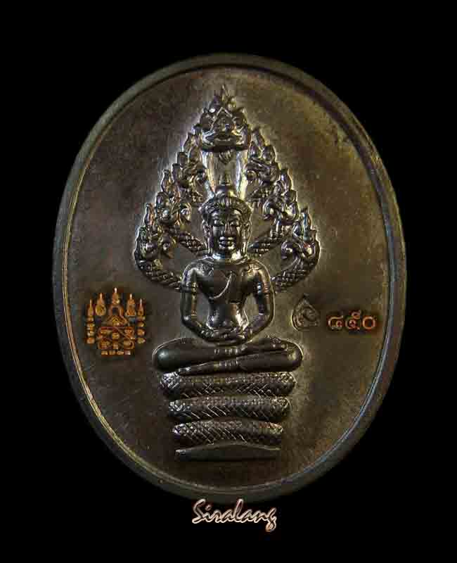 เหรียญนาคปรก หลวงพ่อสาคร มนุญโญ ไตรมาส เนื้อนวะ