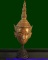 หลวงปู่กาหลงเขี้ยวแก้ว วัดเขาแหลม จ.สระแก้ว เศียรพระลักษณ์หน้าทองเนื้อสำริดชุบทองไมครอนทอง ขนาดตั้งบ