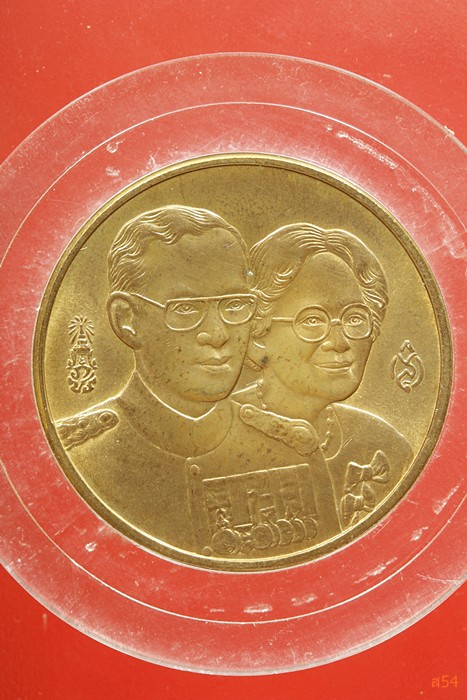 เหรียญในหลวงคู่สมเด็จย่า สภาพยาบาล ปี 2538