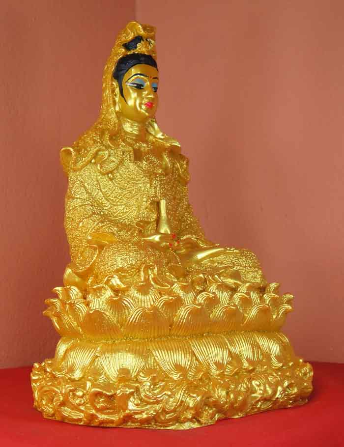 (((วัดใจเคาะเดียว๑๐บาท))) เจ้าแม่กวนอิมมหาโพธิสัตว์ งานฝีมือประณีตสวยงามมาก เนื้อเรซิ่น ขนาด ๕ นิ้ว