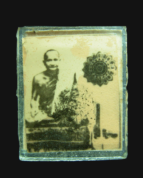 รูปอัดกระจกหลวงพ่อปาน วัดบางนมโค จ.พระนครศรีอยุธยา (ภาพขาวดำ 2 หน้า) พบเห็นน้อย ของเก็บเก่าสภาพเดิมๆ