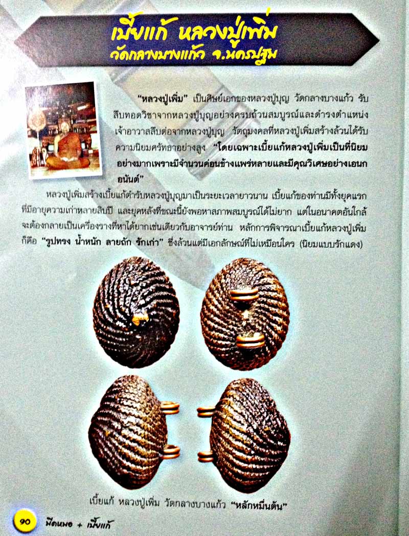 เบี้ยแก้หลวงปู่เพิ่ม วัดกลางบางแก้ว4