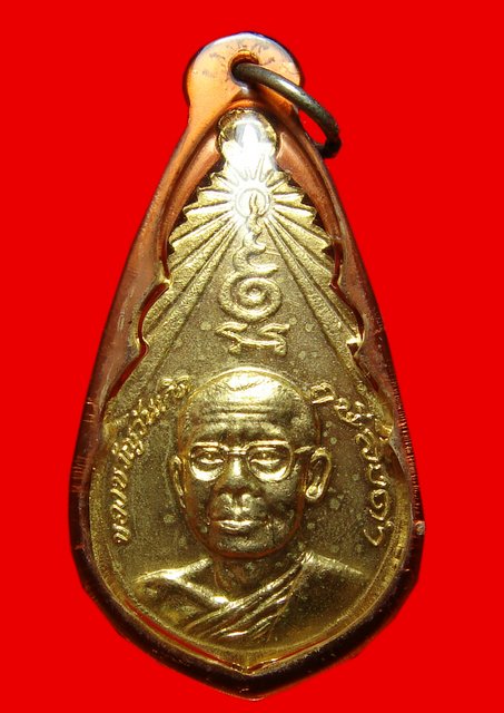 เหรียญของขวัญวันเกิด รุ่นแรก หลวงพ่อฤาษีลิงดำ วัดท่าซุง สภาพสวย เลี่ยมเดิม