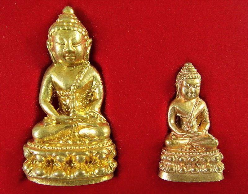 พระกริ่ง-พระชัยวัฒน์ ปวโร 7 รอบ (84 พรรษา) สมเด็จญาณสังวร สมเด็จพระสังฆราช พ.ศ.2540 พร้อมกล่อง
