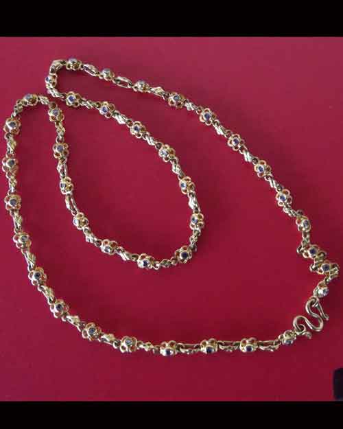 สร้อยลายดอกไม้ทองไมครอน