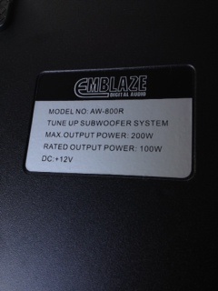 เคาะเดียวแดงครับ Sub box EMBLAZE model AW-800R