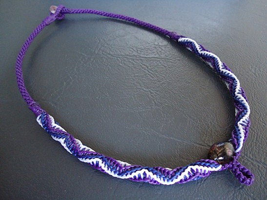 *วัดใจ* สร้อยคอเชือกเทียนถัก งานถักด้วยมือทั้งเส้น ความยาว 20 นิ้ว ห้อยพระหนึ่งองค์