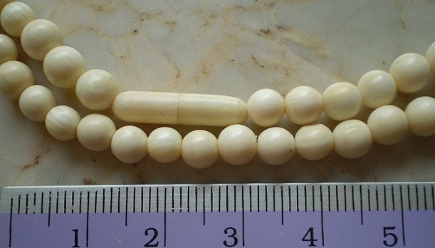 สร้อยประคำ 5 มิล  งาช้างแท้  เคาะเดียว 