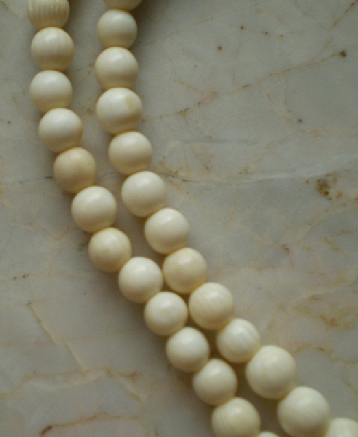 สร้อยประคำ 5 มิล  งาช้างแท้  เคาะเดียว 