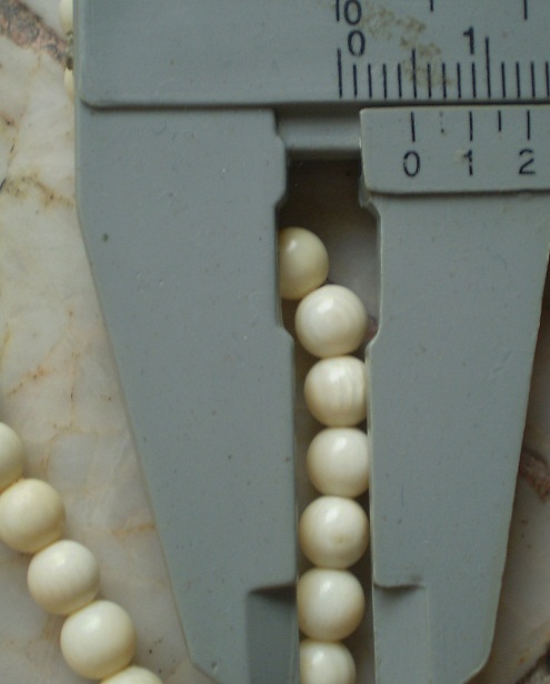 สร้อยประคำ 5 มิล  งาช้างแท้  เคาะเดียว 