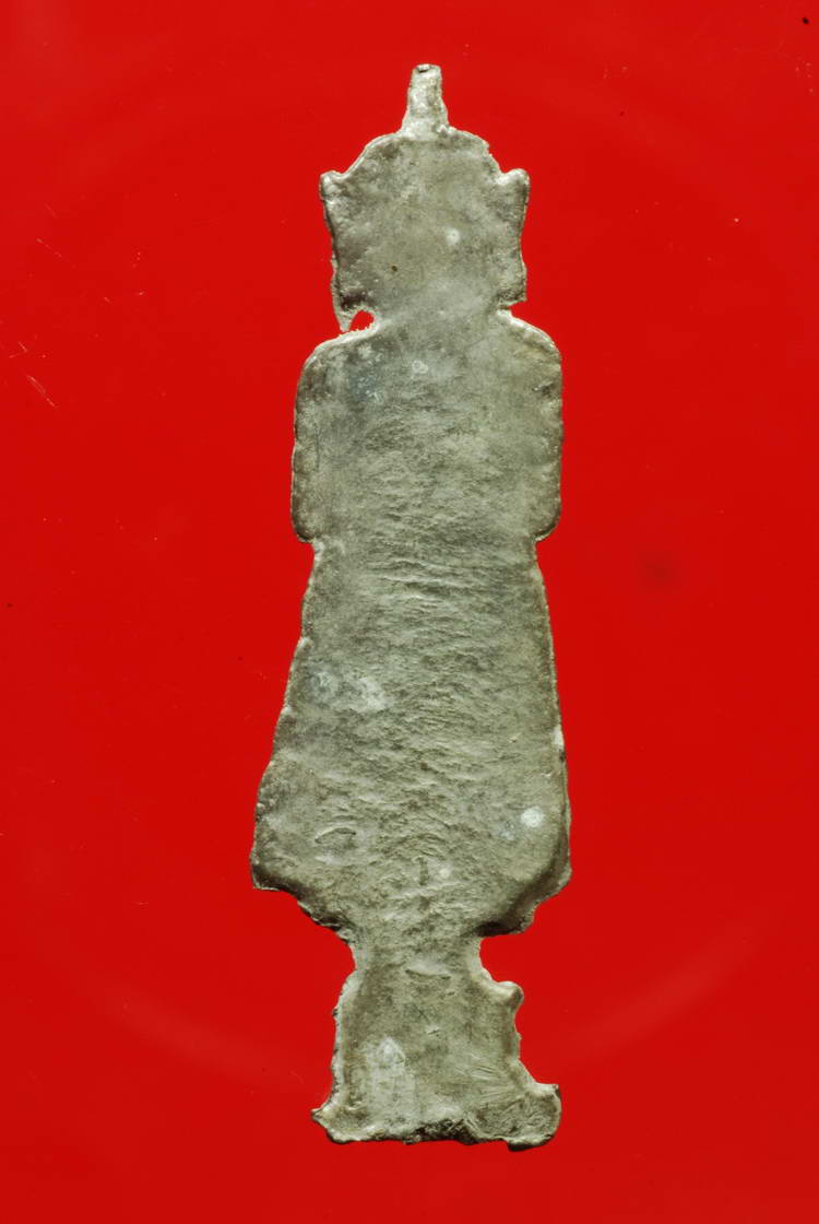 พระยืนห้ามสมุทร กรุวัดเพชร สระบุรี เนื้อชินเงิน