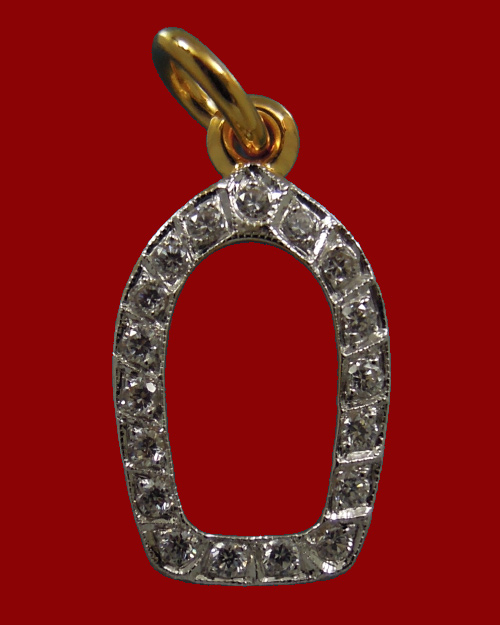 กรอบทองฝังเพชรรัสเซีย18เม็ด มือ1ใส่ พระปรกจ้อย ลป.ทิม วัดละหารไร่ จ.ระยอง, พระปรกจ้อย ลพ.ผาง2.31กรัม