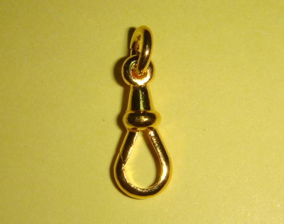 สปริงก้ามปูทองคำ นน.1.95 กรัม (แบบหมุนไม่ได้) *** size กลาง ***