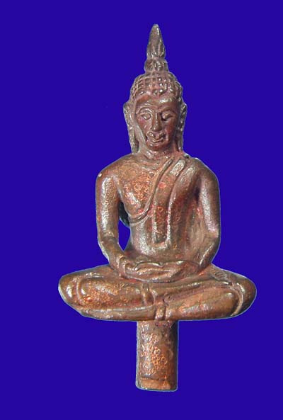 หลวงปู่กาหลง พระยอดธง มหาฤกษ์- มหาชัย เนื้อนวโลหะ ที่ระลึกงานผ้าป่า วัดเขาแหลม จ.สระแก้ว ปี๕๑ เลเซอร