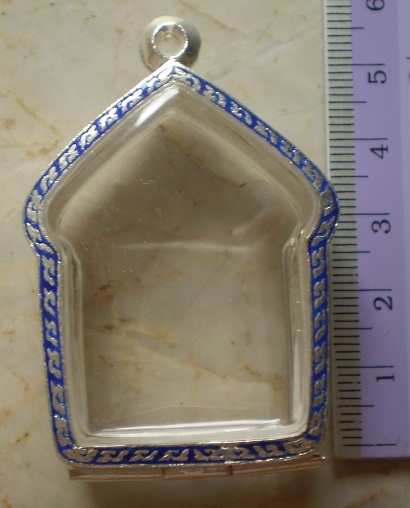 ตลับเงินลงยา  เปิดหลัง  ใส่พระขุนแผนผงพรายพิมพ์ใหญ่  ลป ทิม  เคาะเดียวย