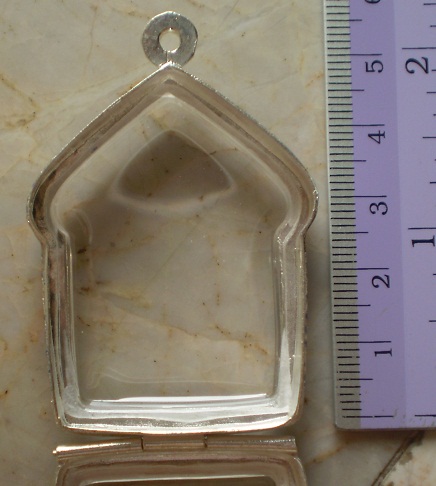 ตลับเงินลงยา  เปิดหลัง  ใส่พระขุนแผนผงพรายพิมพ์ใหญ่  ลป ทิม  เคาะเดียวย