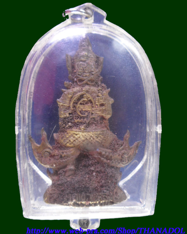 หลวงปู่กาหลงเขี้ยวแก้ว  วัดเขาแหลม จ.สระแก้ว ท้าวเวสสุวรรณรุ่นแรกปี2549  เนื้อสัมฤทธิ์เทดินไทย รันno