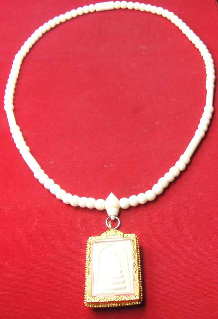  (((วัดใจเคาะเดียว ๑๐ บาท)))สร้อยลูกประคำ เม็ดกระดูกช้าง หัวขุนกระดูกช้าง 