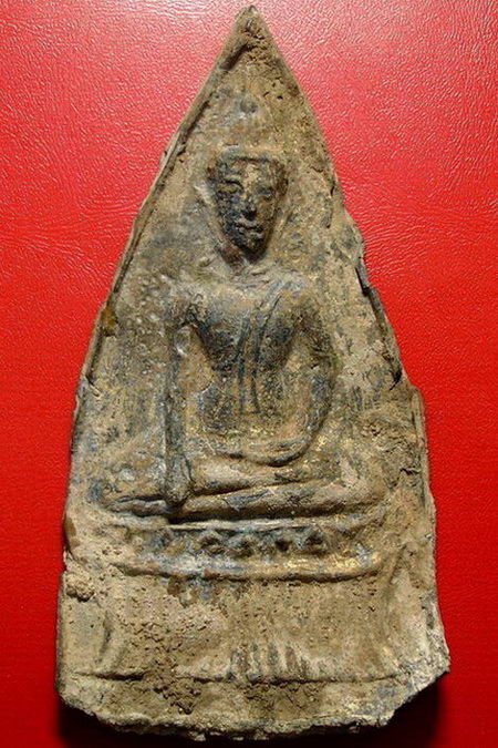 *พระท่ากระดานหูช้างเนื้อตะกั่วสนิมแดง กรุวัดเทวสังฆาราม(วัดเหนือ)จ.กาญจนบุรี ปิดทองเดิมค่ะ*