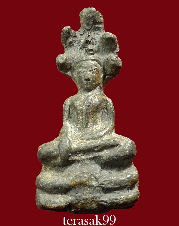 พระกรุวัดเลียบ พิมพ์นาคปรก เนื้อชินเงิน กรุงเทพฯ ราคาเบาๆ