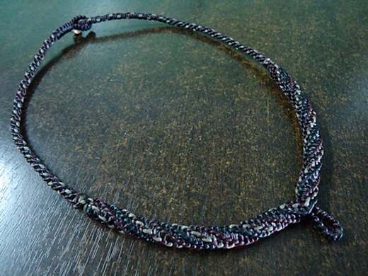 *วัดใจ* สร้อยคอเชือกเทียนถัก งานถักด้วยมือทั้งเส้น ความยาว 19 นิ้ว ห้อยพระหนึ่งองค์