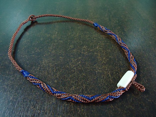 *วัดใจ* สร้อยคอเชือกเทียนถัก งานถักด้วยมือทั้งเส้น ความยาว 21 นิ้ว ห้อยพระหนึ่งองค์