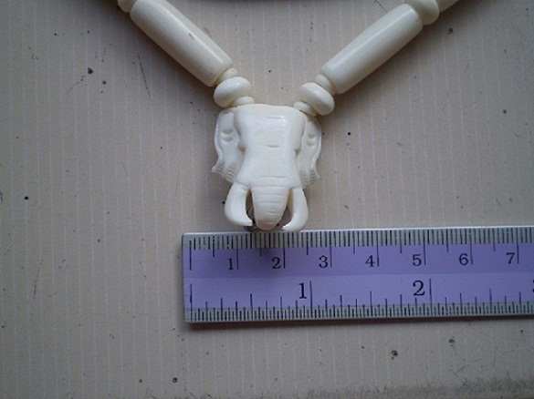 สร้อยกะลาตาเดียว  บวกกระดูกช้าง  ห่วงกลางหัวช้างเคาะเดียว 