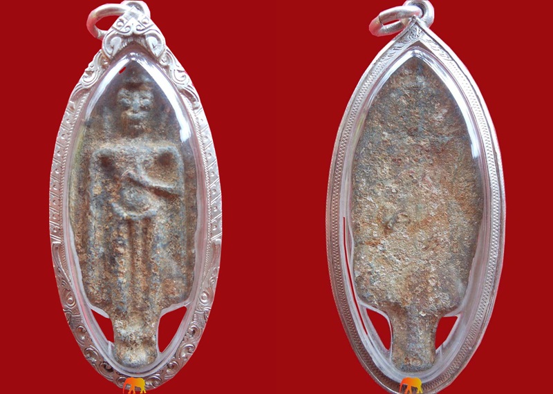 หายากสุดๆ พระร่วงยืน กรุวังเพิ่ม ชินสนิมเเดง พิมพ์ใหญ่ นิยมสุด (รหัส 1404)