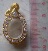 ตลับเงินแะลาย  ล้อมเพชร  ชุบทองแท้  ใส่เหรียญเม็ดแตง ลป  ทวด  เคาะเดียว 