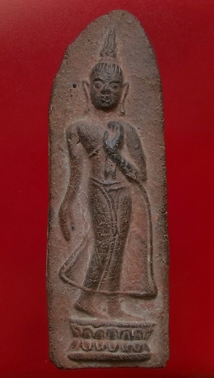 พระลีลา เนื้อดิน  พร้อมกรอบแสตนเลส