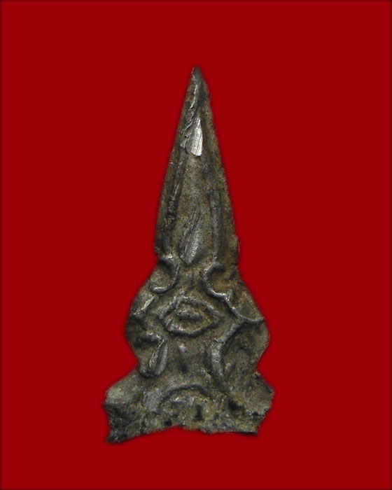 ชิ้นส่วน ส่วนปลายพระซุ้มระฆังเนื้อชินเงิน อยุธยา