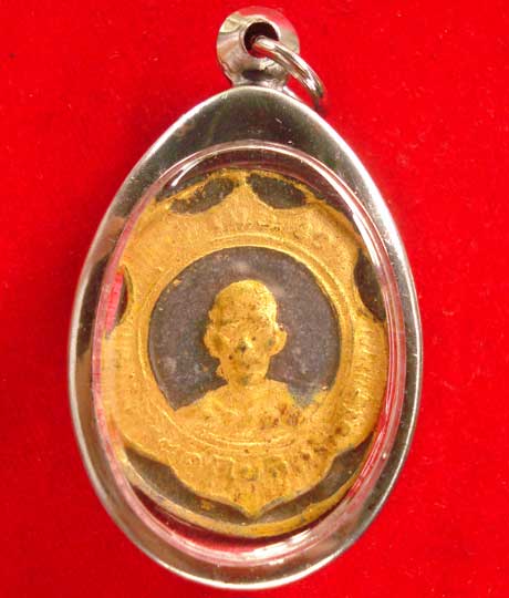 หลวงพ่อเงิน  วัดดอนยายหอม  เนื้อผง พร้อมกรอบ