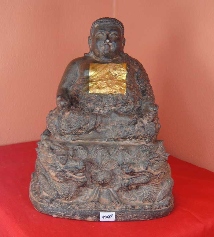 (((วัดใจเคาะเดียว๑๐บาท))) พระสังกัจจายน์ พระ...แห่งโชคลาภ หน้าตัก ๕ นิ้ว เนื้อศิลาแลงหล่อ งานฝีมือพุ