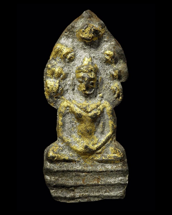 พระนาคปรก เนื้อชินเงิน กรุวัดราชบูรณะ อยุธยา