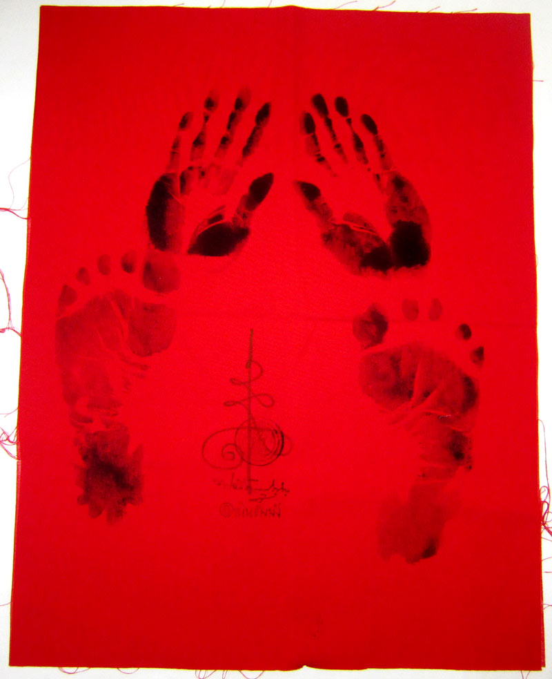 + ผ้ายันต์ฝ่ามือฝ่าเท้า!!! พ่อท่านเอื้อม วัดบางเนียน นครศรีธรรมราช : หายาก!!! +