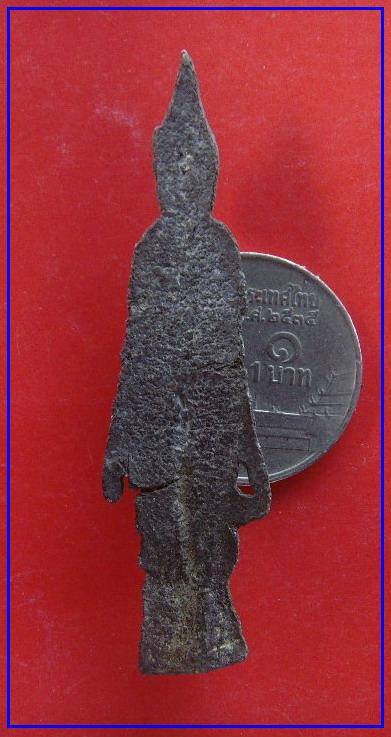 พระกรุวัดเกาะ หรือ วัด สัมพันธวงศ์ เนื้อชินเงิน   พิมพ์ปางห้ามสมุทร 