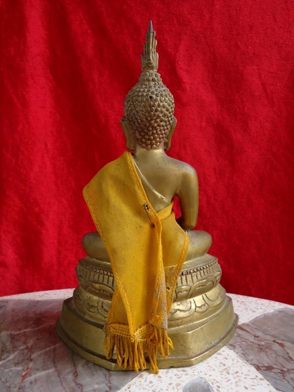 พระบูชาปางสมาธิ ตามุกเนื้อทองผสม หน้าตัก5นิ้วสวย