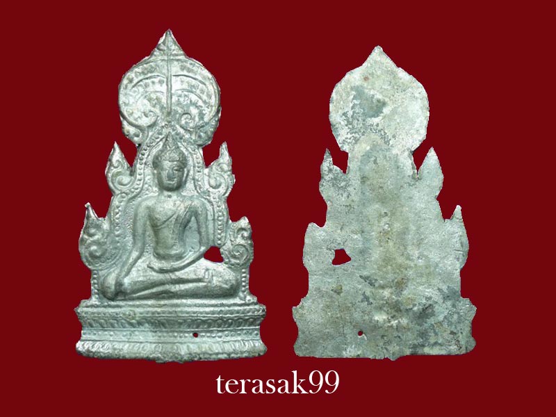 พระซุ้มปรกโพธิ์บัลลังค์ใหญ่ เนื้อชินเงิน กรุวัดราชบูรณะ อยุธยา สวยๆ