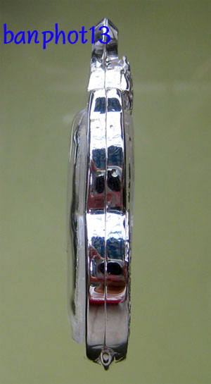 เคาะแรก ตลับเงินแท้แกะลาย ขัดเงา หลังเปิด ยกซุ้มใส่เหรียญเสมาเล็ก เหรียญชินราชอินโดจีน เหรียญลป.ทวด