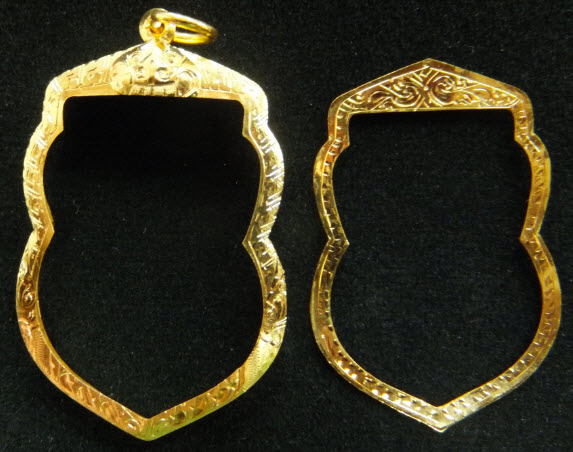 กรอบทอง ทรงเหรียญเสมา เคาะเดียว