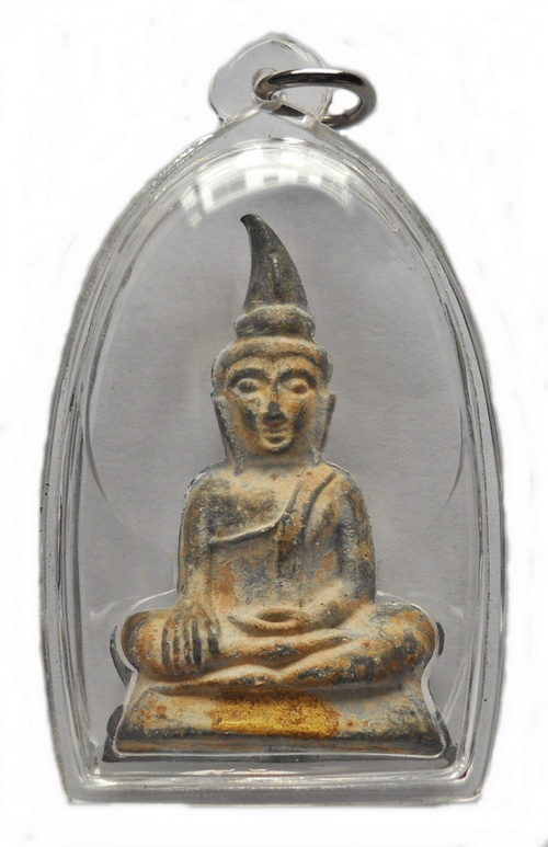  พระท่ากระดาน เนื้อชินตะกั่ว พิมพืใหญ่ วัดต้นลำไย จ.กาญจนบุรี เลี่ยมพร้อมใช้