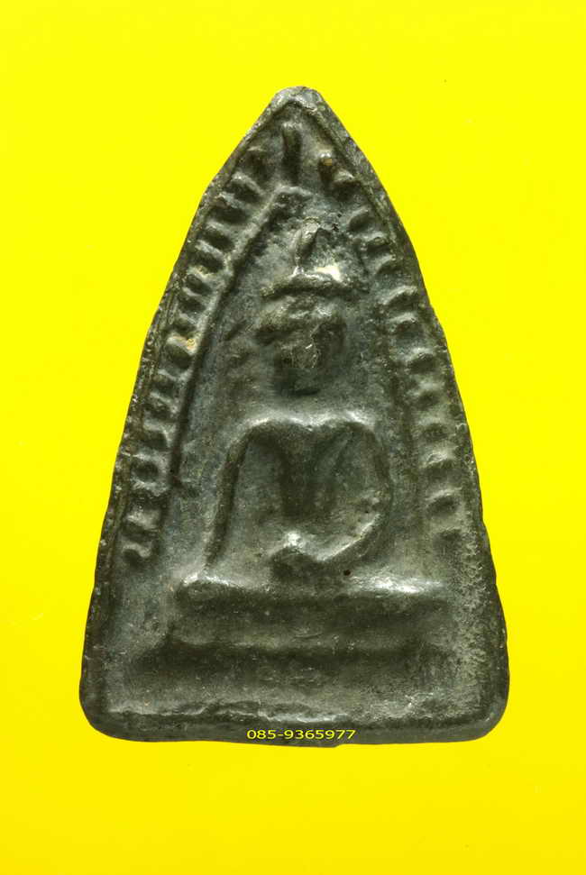 พระสุพรรณ(หลังผาล) พิมพ์สองหน้า ตาโปนๆ กรุวัดพระศรีรัตนมหาธาตุ สุพรรณ ชินเงิน กรุเดียวกับผงสุพรรณ