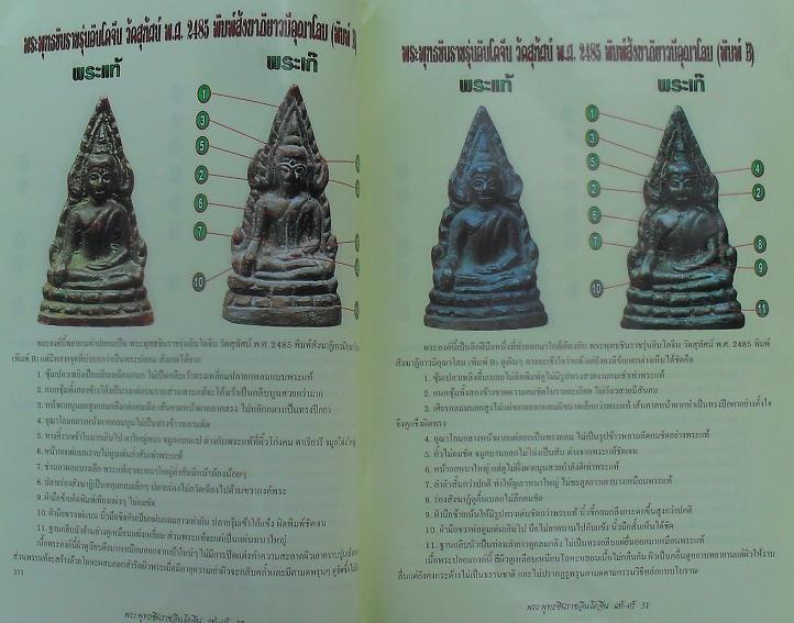 หนังสือข้อแตกต่าง แท้-เก๊ พระพุทธชินราชอินโดจีน เคาะเดียว