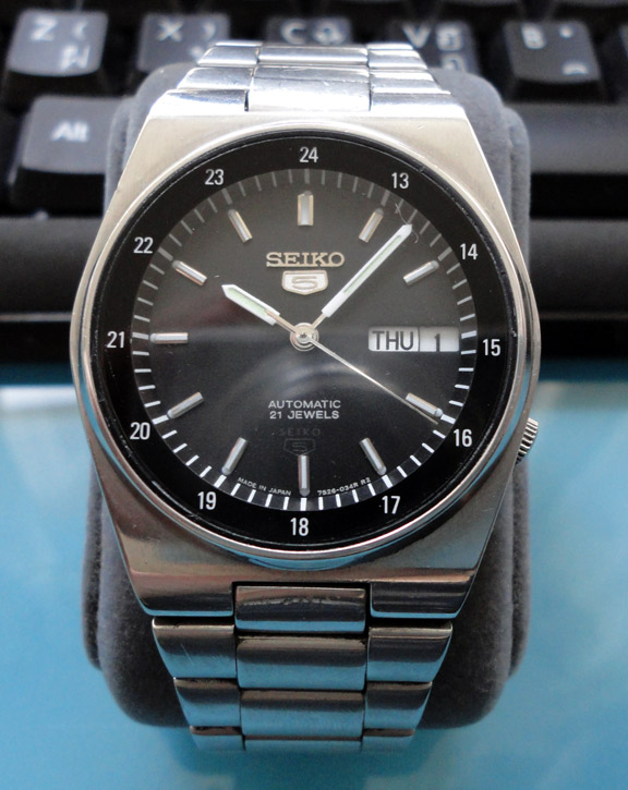 นาฬิกา SEIKO ของแท้ SEIKO 5 หน้าปัด24ชม. 21 jewel day-date สวยใหม่ๆครับ