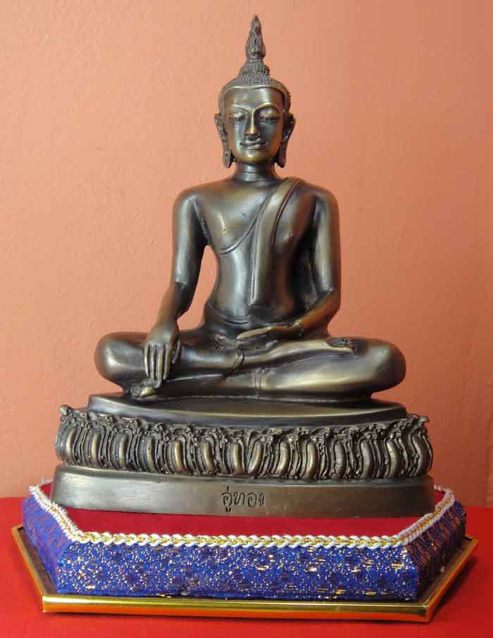 (((วัดใจเคาะเดียว ๑๐ บาท)))พระพุทธรูปศิลปะแบบสมัยอู่ทอง หน้าตัก ๕ นิ้ว