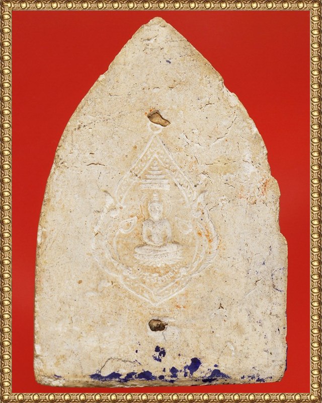 หลวงพ่อเงิน วัดดอนยายหอม พระผงพิมพ์สิบทัศน์ใหญ่ เนื้อผง.