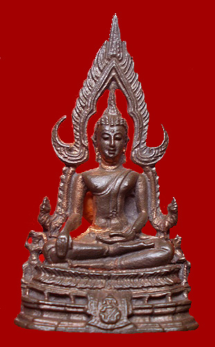 รูปหล่อพระพุทธชินราชรุ่นกองทัพภาคที่ 3 สร้างเนื้อนวะ ปี 2517 สภาพสวยพร้อมกล่องเดิม หมายเลขสวย ๓๕0๙ 