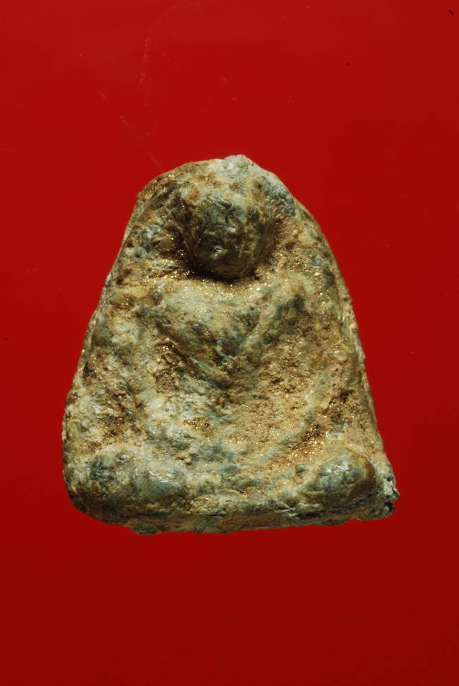 พระร่วงนั่งหน้าโหนกเชตตุพน เนื้อสนิมแดง สุโขทัย