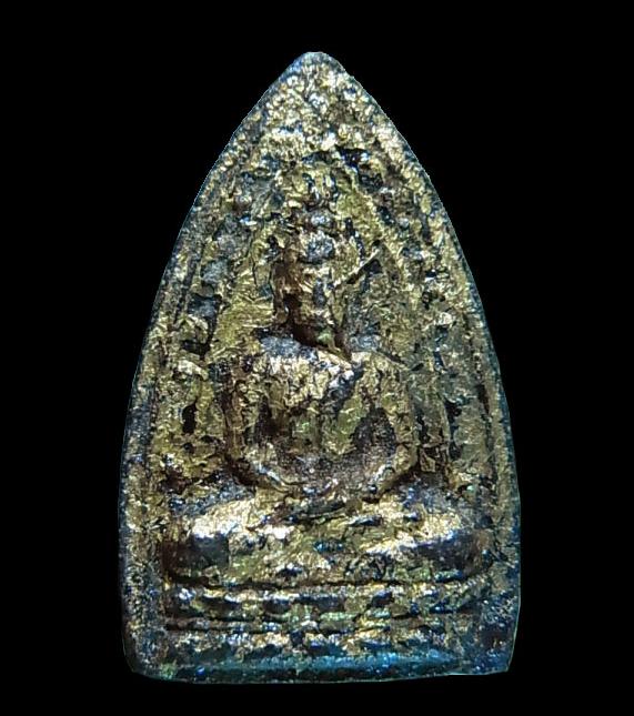 พระพุทธโธข้างเม็ดเนื้อผงคลุกรัก หลังจาร หลวงปู่เฮี้ยงวัดป่า ปี2498