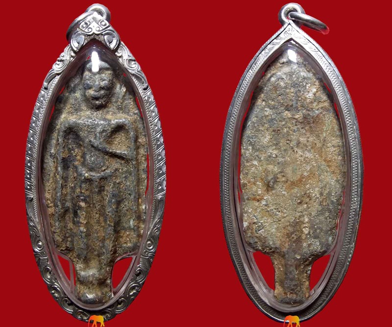 หายากสุดๆ พระร่วงยืน กรุวังเพิ่ม ชินสนิมเเดง พิมพ์ใหญ่ นิยมสุด (รหัส 1404)